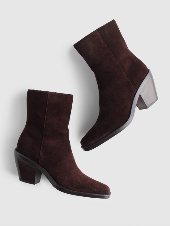 Madewell Shoes - NWOB! MADEWELL Women’s The Idris Side-Zip Ankle Boot Coffee Bean Suede Size 9